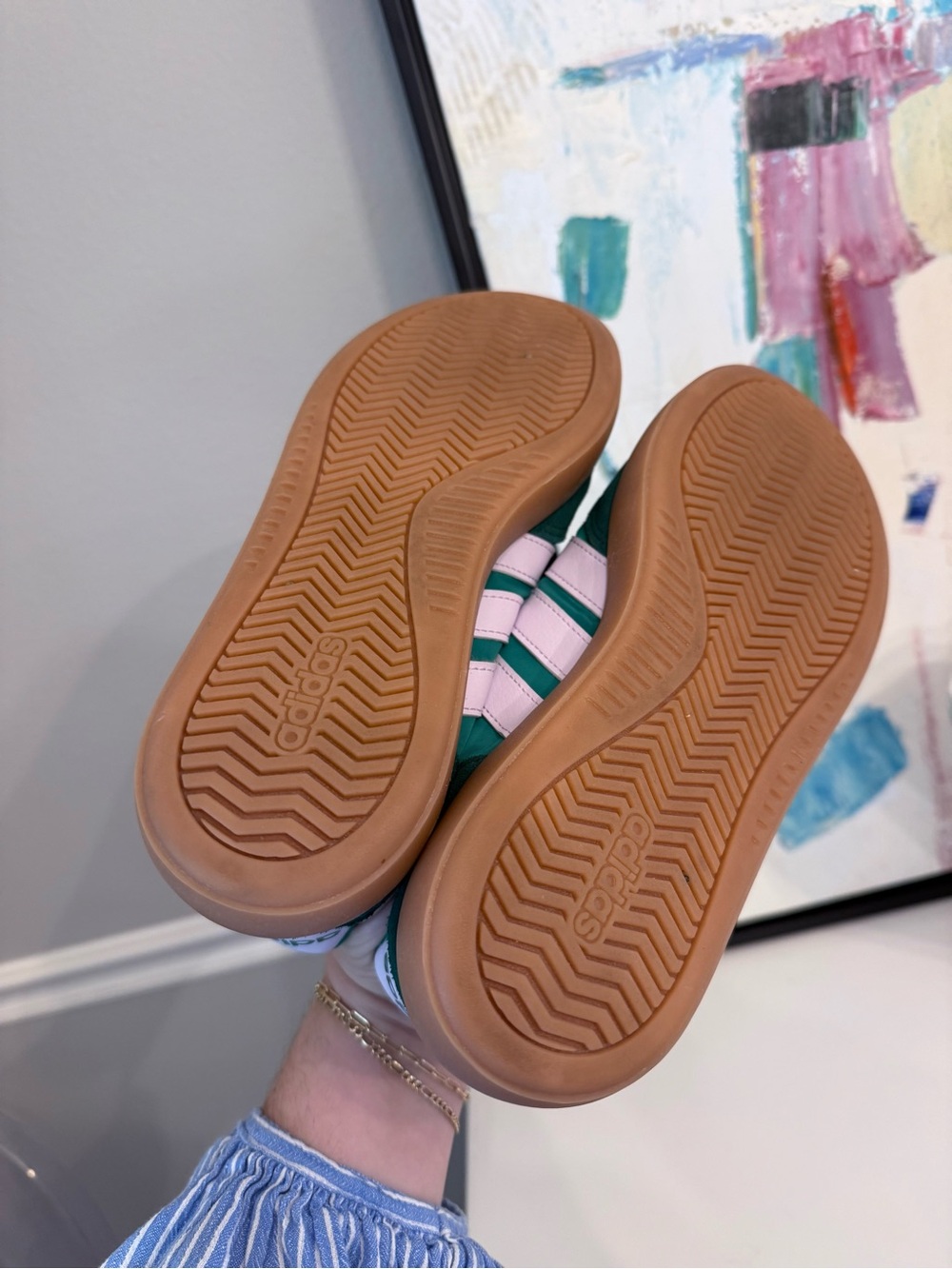 Adidas Green Suede Barreda Decode Sneakers - Picture 4 of 4
